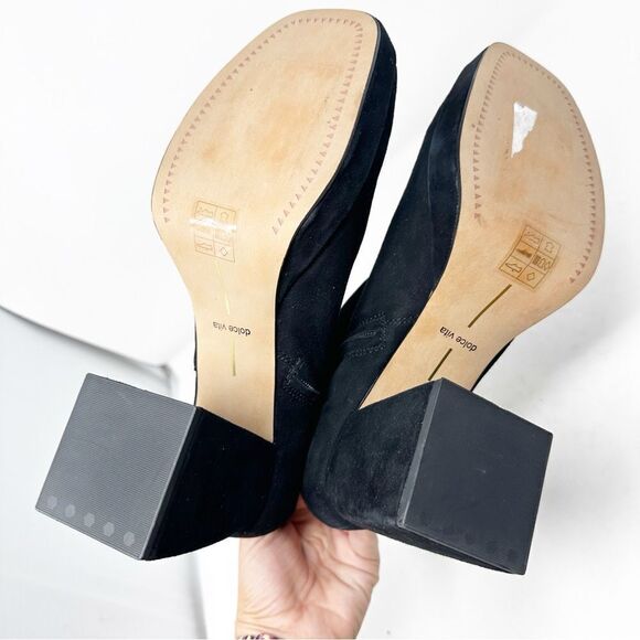 Dolce Vita Black Suede Platform Gracie Boot Zip Size 8.5 - Picture 8 of 9